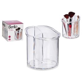 Organizador Redondo Alto 3 Huecos Berilo 15x15x15.5 cm Transparente (12 Unidades) Precio: 60.5. SKU: S3605634