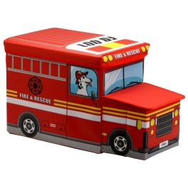 Jeux 2 momes Caja-Puf Orden 57x25 Furgoneta Infantil para Juguetes y Asiento Altura 32 cm