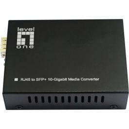 LevelOne GVT-2051 Convertidor 10GBit RJ45 a SFP+ con Switch, 10 Gigabit Ethernet Plug and Play