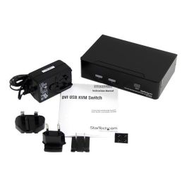 Startech Sv231Dviua Switch KVM DVI USB de 2 Puertos con Audio y Hub USB 2.0 para 2 Computadoras