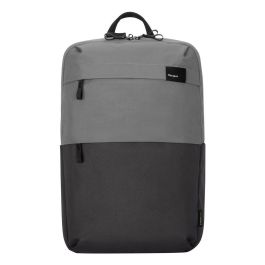 Targus Sagano Travel Mochila para Portátil 15.6 Pulgadas (39.6 cm) con Compartimento Seguro, Impermeable, Hecha de Material Reciclado RPET, 2 Bolsillos Frontales, Color Gris