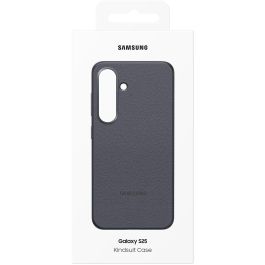 Samsung EF-VS931 Funda Kindsuit para Samsung Galaxy S25 6.2" de imitación piel color negro con protección contra caídas y rayones