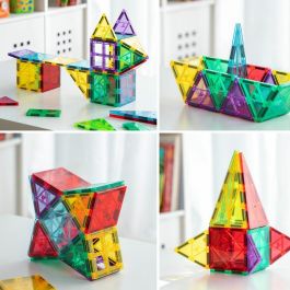 Bloques de Construcción Magnéticos 3D Magoks InnovaGoods 57 Piezas