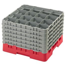 CAMBRO - 16S1214-163 - Cesta de lavado 16 comp. 6 alturas - 10,9 cm Ø máx. - alt. máx. 32,3 cm - 50 x 50 x 34,9 cm - Rojo Precio: 116.89000026. SKU: B14G9J47JV