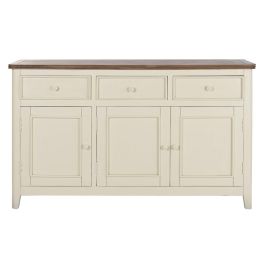DKD Home Decor Buffet Tradicional Crema 150 x 90 x 45 cm Mango y MDF