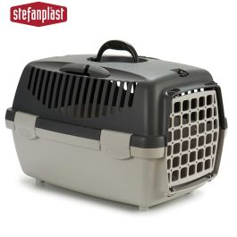 Stefanplast Transportín Plástico Gris Antracita, 33x30x47 cm (18 Unidades)