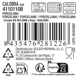 La Mediterranea Ensaladera Calobra Azul de Ø18 x 9 cm - 1440 ml (16 Unidades)