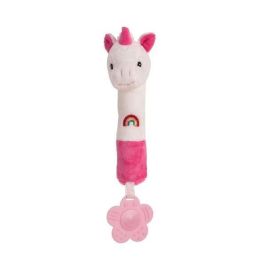 Creaciones Llopis Sonajero y Pito Mordedor Unicornio Rosi Rosa 22 cm para Bebés 0+ Meses, Acrílico y Poliéster Creaciones Llopis Sonajero y Pito Mordedor Unicornio Rosi Rosa 22 cm para Bebés 0+ Meses, Acrílico y Poliéster