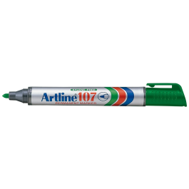 Artline Rotulador Permanente 107 Marcador Verde Punta Redonda Trazo 1,5 mm