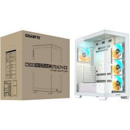 GIGABYTE C500 PANORAMIC STEALTH Midi Tower PC Gaming Blanco para placas base ATX con panel de vidrio templado