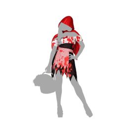 Disfraz Caperucita Roja Sangrienta Mujer Adulto Talla M-L Halloween