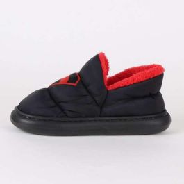 Cerdá Zapatillas de casa abierta Superman para hombre, Tallas 44-45, Color negro