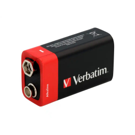 Verbatim Pilas Alcalinas 9V para Detectores de Humo y Juguetes, Alto Rendimiento y Fiabilidad