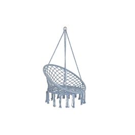 DKD Home Decor Silla Colgante Azul Celeste para Terraza y Jardín, Algodón y Acero, 100kg, 80x63x128 cm