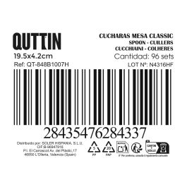 Set de 3 Cucharas de Mesa Classic 2mm - Inde (12 Cajas) Set de 3 Cucharas de Mesa Classic 2mm - Inde (12 Cajas)