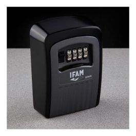 Ifam Guardallaves de Pared G1 - Caja de Aluminio Resistente, 4 Rodillos de 10 Dígitos, Capacidad para 5 Llaves