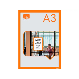 Nobo Marco Porta Anuncios Magnético Autoadhesivo DIN A3 Naranja Pack 2 Unidades