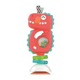 Sonajero musical dinosaurio con ventosa para sujetar en cualquier base 7x15x22 cm
