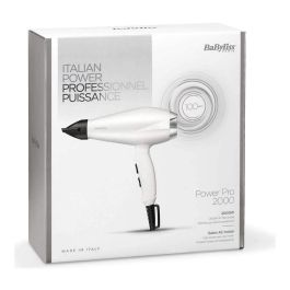 Babyliss 6704WE Secador de Pelo Potente Profesional AC 2000W, 100km/h, Boquilla 6mm para Alisado Salón