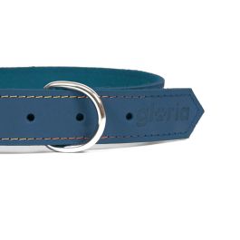 Gloria Collar 45 cm X 18 mm Azul Piel Nobuck