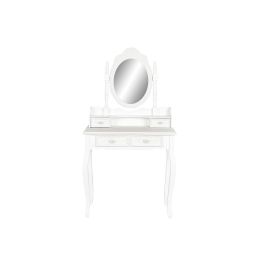 DKD Home Decor Tocador Desmontable Romántico Alice Madera MDF Espejo 4 Cajones Blanco Ancho 75 cm, Fondo 42 cm, Alto 140 cm DKD Home Decor Tocador Desmontable Romántico Alice Madera MDF Espejo 4 Cajones Blanco Ancho 75 cm, Fondo 42 cm, Alto 140 cm