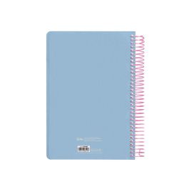 Agenda Espiral Liderpapel Classic A6 2025 Semana Vista Color Azul Claro Papel 70 gr