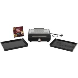 Ninja GR101EU Parrilla y Plancha de Interior Sizzle, Antiadherente, Gran Capacidad, Sin Humo, Temperatura Controlada hasta 260°C