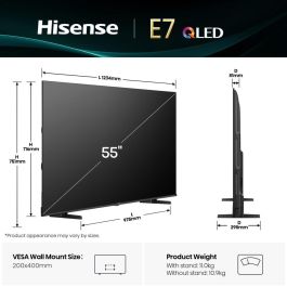Hisense 55E77Q Smart TV 55" QLED 4K Ultra HD Negro