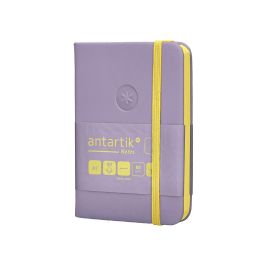 Cuaderno Con Gomilla Antartik Notes Tapa Dura A7 Hojas Lisas Morado Y Amarillo 80 Hojas 80 gr Fsc