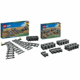 Lego City Cambios de Agujas, Accesorios para Vías de Tren de Juguete, 7 Piezas
