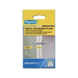 Rapid 5001561 - Anclajes de expansión metálicos para placas de yeso 16-26 mm | Paquete de 50 | Carga máxima 25 kg