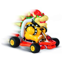 CARRERA Coche Radio Control Bowser Mario Kart 1:18, hasta 9 km/h, 30 Min de Funcionamiento, +6 años