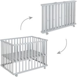 Roba ROB4005317315416 Parque infantil plegable Little Stars 75x100 cm Altura regulable Madera lacada gris topo con estrellas y ruedas freno Precio: 203.49999978. SKU: B1CRTS6RCF