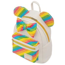 Loungefly Mochila Minnie Disney Rainbow 26cm - 22,5x26,2x11,2cm