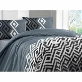 Juego de Cama 220x240 cm + 2 Fundas Almohada 60x60 cm - Gris - 65% Algodón, 35% Poliéster - MEN8681181538838