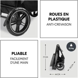 Hauck HAU1731474594460 - Set de viaje 2 en 1 Shop N Care: Cochecito, Silla de auto y Adaptadores, 4 ruedas, Gris