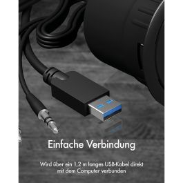 ICY BOX Tisch-Hub 4x USB 3.0 Type-A con Audio Ein-/Ausgang