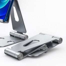 Aisens Soporte de Sobremesa Ajustable XL para Móvil y Tablet con 2 Pivotes, Aleación de Aluminio, Plegable y Compacto Aisens Soporte de Sobremesa Ajustable XL para Móvil y Tablet con 2 Pivotes, Aleación de Aluminio, Plegable y Compacto