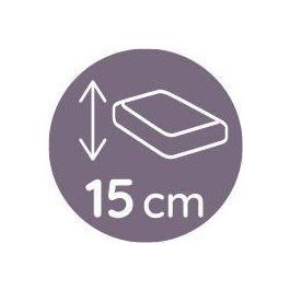 Tineo Colchón Confort XXL 60x120 cm Algodón Acolchado Altura 15 cm Antiácaros Antibacterias para Bebés