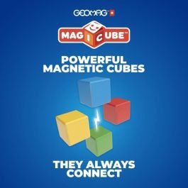 Giochi Preziosi MAGICUBE Frutas 4 Cubos - Juego de Construcción Magnética para Niños a partir de 18 Meses