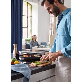 WMF 0415110011 Kontaktgrill Lono 2en1 Plancha para Parrilla Eléctrica, Negro y Acero Inoxidable, 2100W