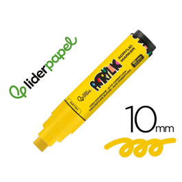 Liderpapel Rotulador Acrilico Base Agua Todo Tipo de Superficie Punta Rectangular 10 mm Amarillo Precio: 23.89000042. SKU: B1HT6YJ9W4