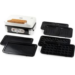 Domo DO9277C Electrodoméstico 3 en 1 para Croquetas, Gofres y Grill - 1100 W - Blanco