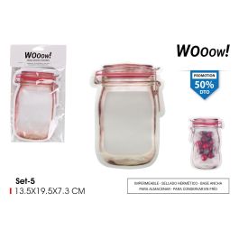 Set de 5 bolsas reutilizables para alimentos 13.5x19 cm - Wooow (36 Unidades) Precio: 14.58999971. SKU: B1GZ6CNB8X