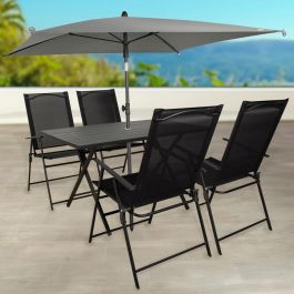 Sombrilla Aktive Gris 175 x 240 x 175 cm Sombrilla Aktive Gris 175 x 240 x 175 cm