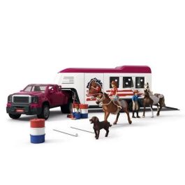 Schleich SCH42705 Figura de camioneta y remolque ecuestre grande Horse Club Series