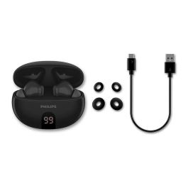 Philips TAT2520BK/00 Auriculares Inalámbricos con Cancelación de Ruido Activa, IPX4, Negro