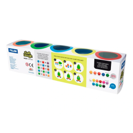 Pasta Modelar Milan Soft Dough Neon Caja De 5 (Botes De 142 Gr.)