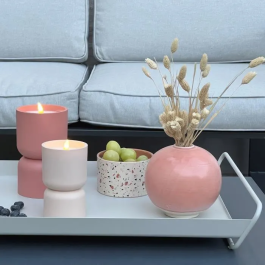 Brilliant BRI4004353435485 Lámpara de mesa para exterior LOVERE de plástico, forma de vela, 3 W, Terracota