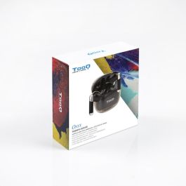 TooQ TQBWH-0054B Auriculares Inalámbricos Bluetooth Onyx con Estuche de Carga, Micrófono, Cancelación Ruido ENC, Autonomía hasta 18h, Negros